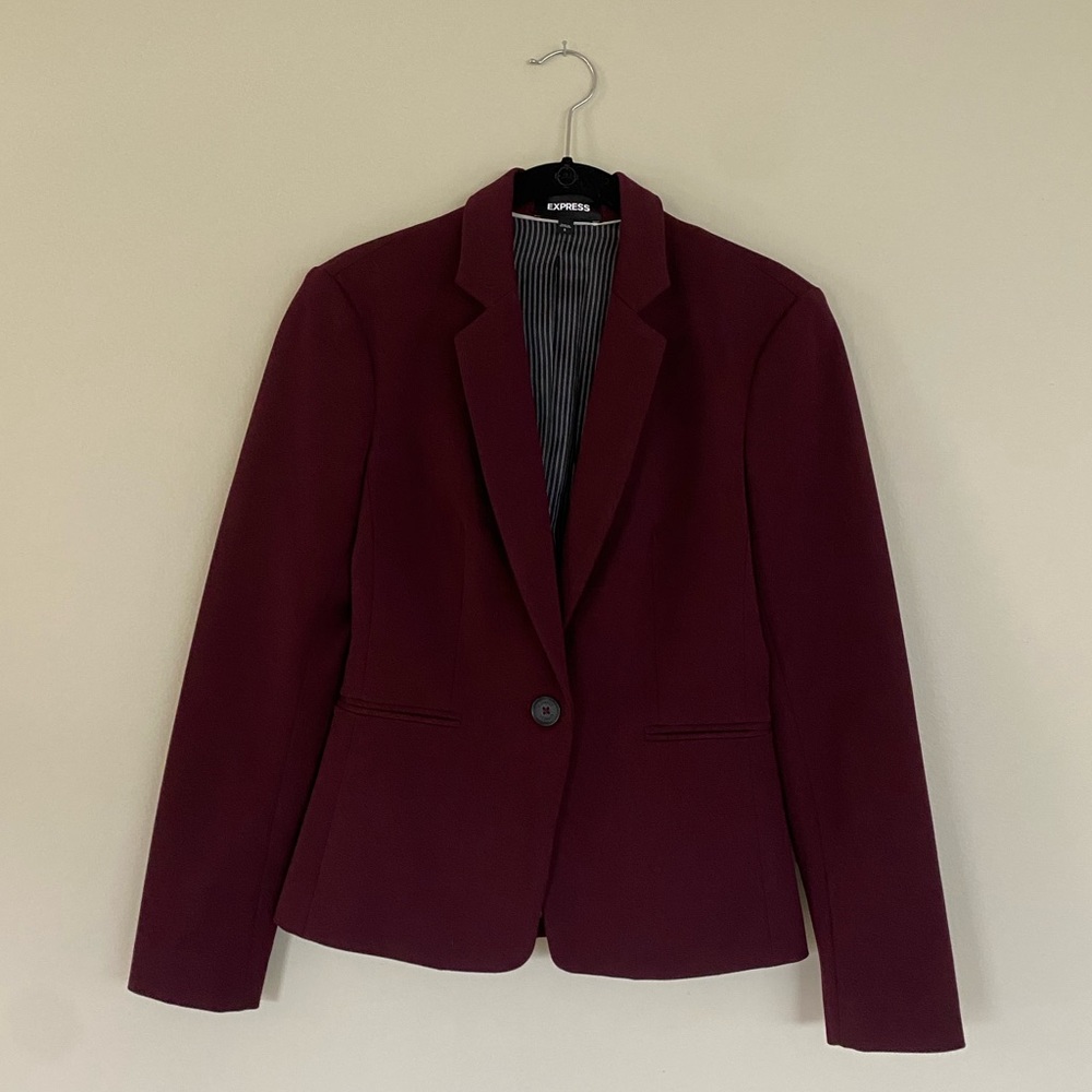 *NEW* Express Maroon Blazer - size 0 (small) - never worn!